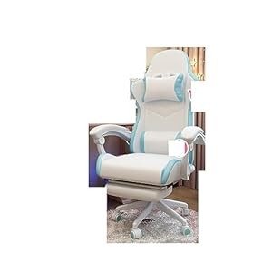 Gaming stoel, Comfortabele bureaustoel met wielen Stoel Gamer Ergonomische stoel Kantoormeubelstoel (Color : Blue Pedal)