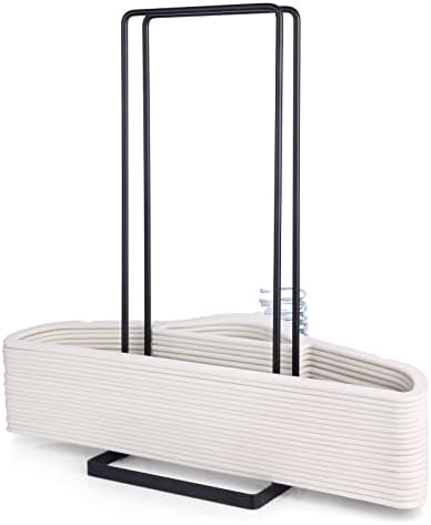 Hanger Organizer Stacker,Clothes Hanger Storage Stand Holds Up to 58 Velvet Hangers for Closet Laundry Room,Metal Stand Hanger Holder Rack for Children Adults Clothes Hangers,Black