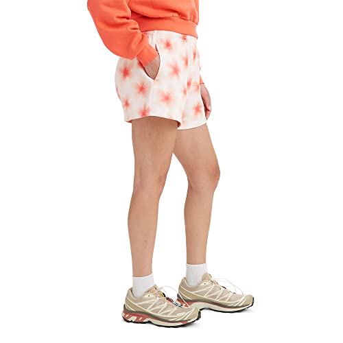 Levi's Women's Marty Sweatshorts, Starburst Persimmon-Multi-Color, X-Large #TOP2