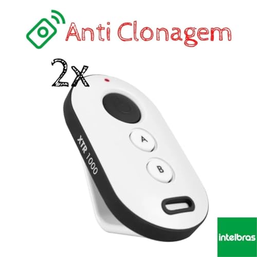 2 Controles Remoto XTR 1000 Intelbras Controle de Acesso Anticlonagem