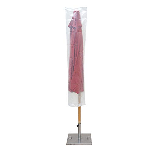 Ribiland 07350 - Housse de Parasol Droit - Transparente - 145 x 190 cm - Résistante aux UV
