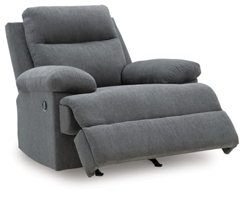Image of Signature Design by Ashley Rocker Recliner Chair, Charcoal Chenille