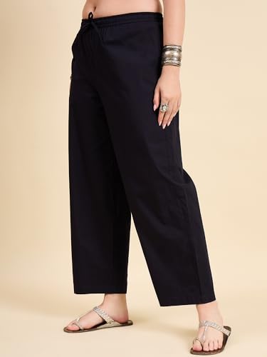 Image of Nermosa Women's Loose Cotton Relaxed Fit Palazzo