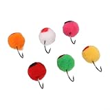 Lot de 5, 6 ou 10 pièces pour pêche à la truite avec tête de perle en laiton pour mouche humide et saumon (6 boîtes de couleurs)