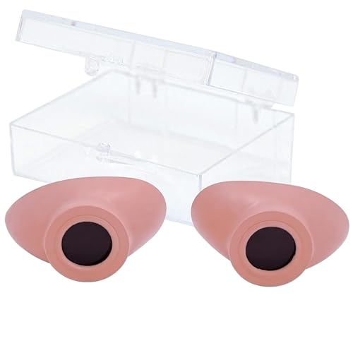 Image of Super Sunnies Strapless Eyeshields, FDA Compliant UV Protection, Individual Tanning Goggles (Peach)