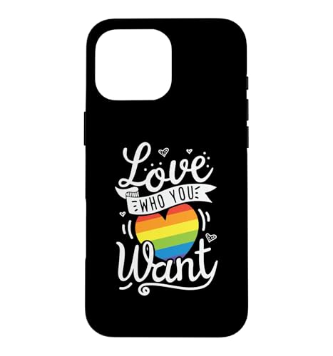 LGBTQ Love Who You Want ���C���{�[�E�Q�C LGBT �v���C�h���� �X�}�z�P�[�X iPhone 16 Pro Max �p