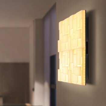 Modern Minimalist Rustic Wall Lamp Suitable for Bedroom,Living Room,Hallway,Courtyard,Hotel,Bedside Kc Lamp Led Study Room Living Room Background Wall Lamp Square Free Combination W380Mm*H100Mm