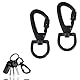 XYTAHDM 2er Karabinerhaken Set mit Drehwirbel und Schraubendreher, Karabiner Wirbel Karabiner D-Ring Karabinerhaken Silber, Karabiner für Hundeleine, Karabiner mit Drehwirbel für Taschenzubehör