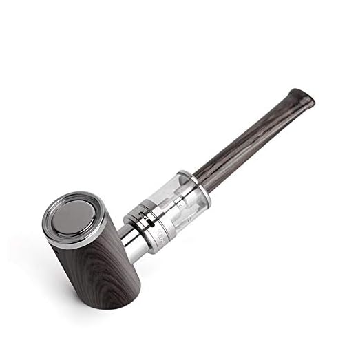 Kamry K1000 Plus Classical Wooden Electronic Cigarette Pipe, 1000mah 30W Large Vapor, E Cigarette Starter Kit Airflow Adjustable, 2ml empty atomizer, E Pipes Vapor Gift Package, No Nicotine