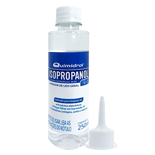 250ml Alcool Isopropylico Puro 99,8% Limpador De Uso Geral Quimidrol