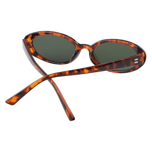 Retro Oval Sunglasses for Women Chic Cat Eye 90s Sunnies Narrow Shades Trendy UV protection Sun Glasses4