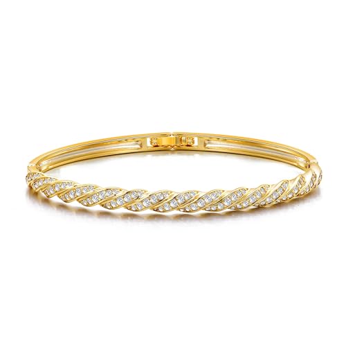 Bracelet torsadé Philip Jones plaqué or : brillez sans fard