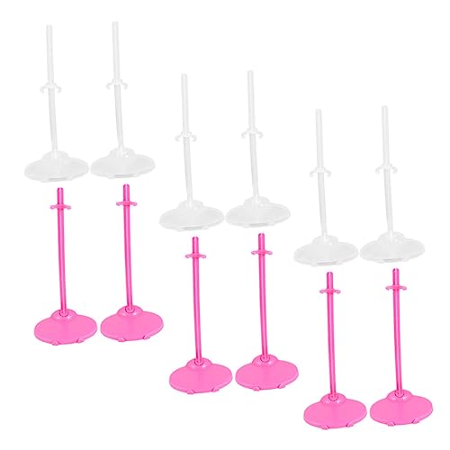 ERINGOGO 24 Piezas Clip de muñeca de pie Juguetes Chica pequeña Monstruo Marcas Soporte para muñecas Laptop Stand Soporte de muñeca para muñecas de exhibición Soporte de Figura el plastico
