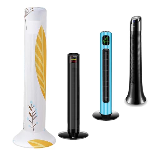 NICENEEDED Hojas Cubierta Antipolvo para Ventilador de Torre, Cubierta Protectora A Prueba de Polvo para Ventiladores Verticales Cubiertas de Pedestal para Ventiladores de Pie A Prueba de Humedad