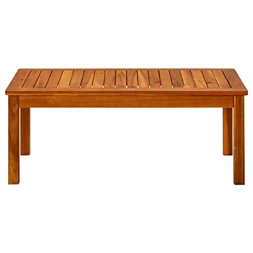 Table basse extérieure en acacia résistant Tidyard au design naturel