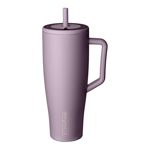 Image of BruMate Era 40 oz Tumbler with Handle and Straw | 100% Leakproof Insulated Water Bottle Tumbler with Lid and Flexible SoftSip Straw | Made of Stainless Steel | Cup Holder Friendly | 40oz (Lilac Dusk)