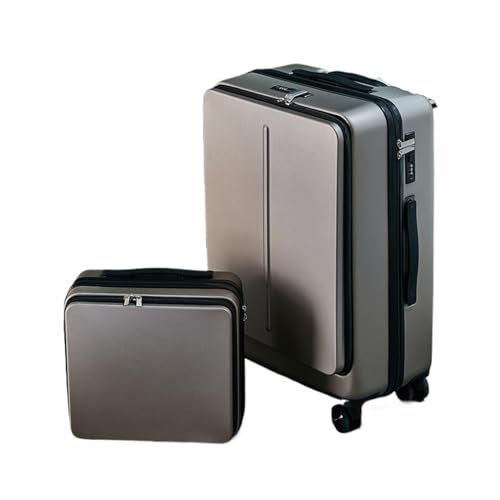 Suitcase with Laptop Bag Business Travel Suitcase Case Men Universal Wheel Trolley PC Box Trolley Luggage (Color : Black, Size : 24inch)2