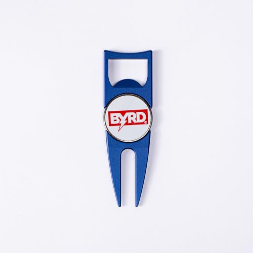 The Byrd Divot Tool - Premium Golf Accessories for Men - Golf Multitool with Green Repair, Bottle Opener, Ball Marker Holder, Club Rest - Essential Golf Balls Companion (Blue)