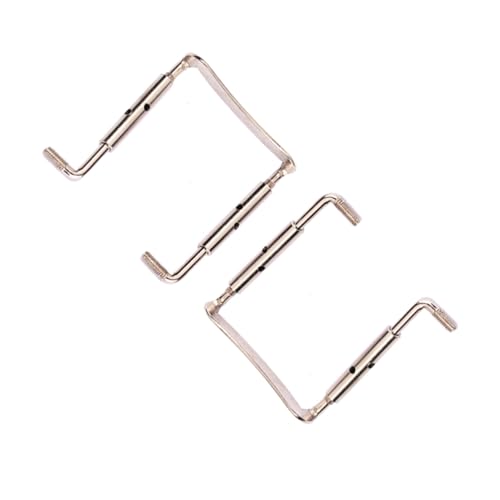 GOOHOCHY 2pcs Durable Plated Violin Chinrest Clamp Screws Easy to Install Replacement Parts for Violins High with