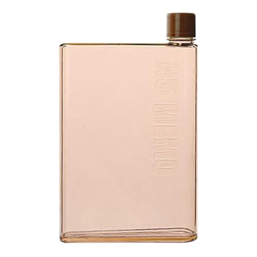 Flat Water Bottle - 350ml/420ml Transparent Water Bottle | Clear Reusable Slim Flat Water Bottle | ECO-Friendly BPA Notebook Bottle | Portable Purse Water Bottle | Water Flask For Travel