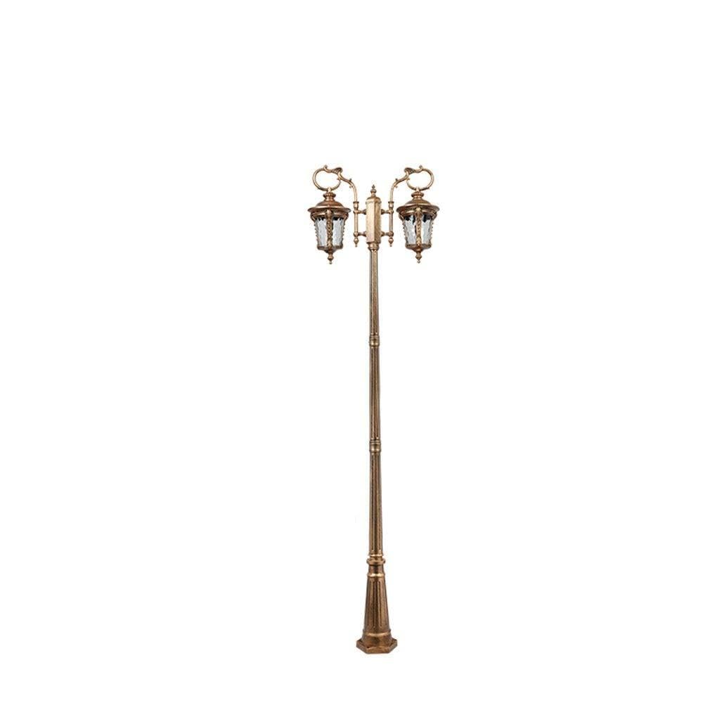 Latarnia Ogrodowa, Lampa Zewnętrzna, 2,95 M, Amerykańska, Szklana Latarnia Ogrodowa, Wysoki Słup, 2 Światła, Wodoodporna, Zewnętrzna, Kolumnowa Lampa, Odporna Na Rdz