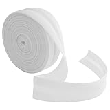REBECCAGIBSON Cinta Al Bies Plisada,10 M,Cintas Al Sesgo De Algodón 20mm para Coser Prendas, Coser, Tuberías, Acolchar, Cintas Bies Blanco