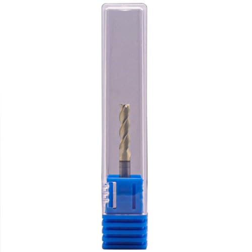 Image of BestParts 1 /8 inch 3 Flute Solid Carbide End Mill for Aluminum - ZrN Coated | 37 Degree Helix, 1 /8 inch Cutting Diameter, 1 /8 inch Shank Diameter, 1 /2 inch Length of Cut, 1-1 /2 inch Overall Length, Square End