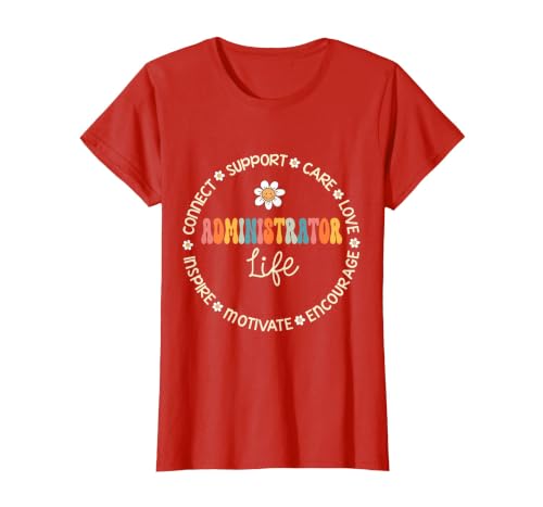 Administrator Life Appreciation Week Back to School T-Shirt, Women, Red, 3X-Large