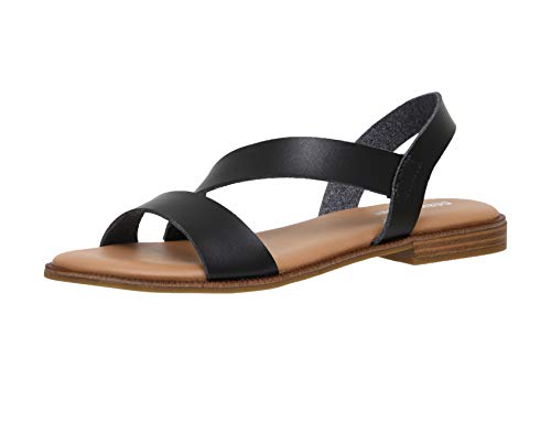 CUSHIONAIRE Women's Lido asym slingback sandal +Memory Foam