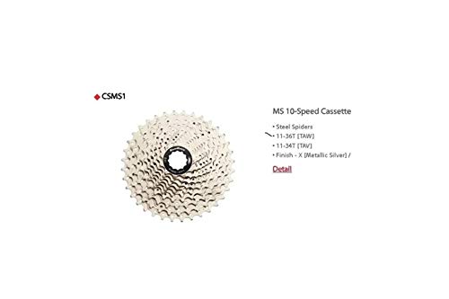 Cassete Sunrace Ms1 10v 11x36 Dentes Cromado Road Speed Mtb