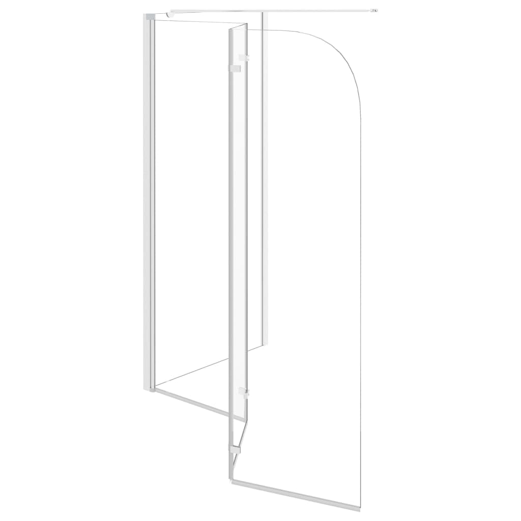 Mampara de ducha, 120 x 69 x 130 cm, accesorio de bañera plegable de cristal de seguridad con marco de aluminio para bañera