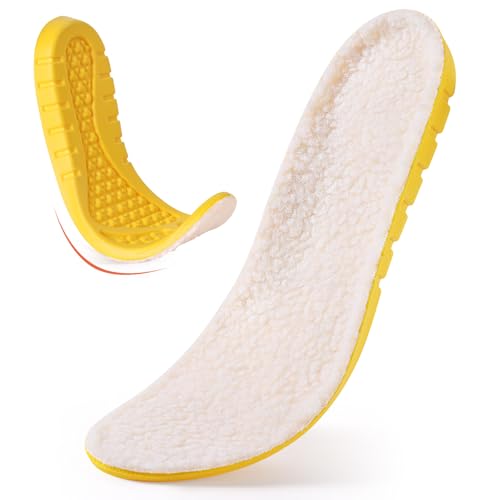 Warm Insoles for Shoes: Ultra-Soft Anti-Sheepskin Fleece Lining - Extra Comfort & Heat Retention...