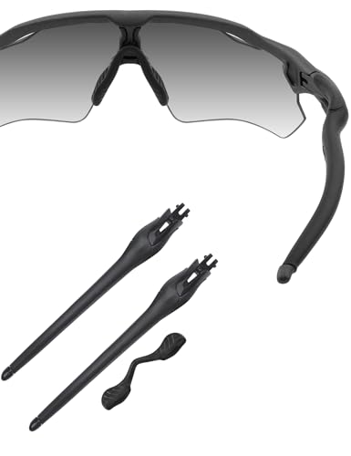 Image of HILEEN Matte Black Replacement Temple Arms Legs for Oakley Radar EV Path Pitch Advancer Sunglasses-Black