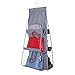 Sac de rangement sac suspendu Organisateur de sacs à main d'organisation et de rangement avec 6 poches d'accès facile des poches profonds Hooks organisateur de sac à main avec poches claires - pour Ec