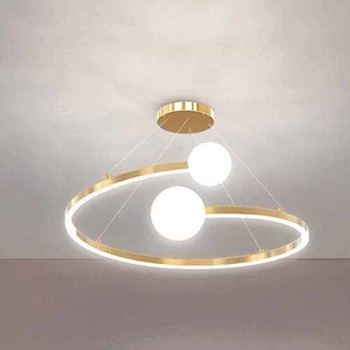 Lustre LED Moderne anti-éblouissement avec suspension en spirale en métal