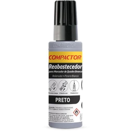 Compactor Tinta Marcador Quadro Branco Reabastecedor 030 Preto