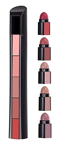CHIC FUSION BEAUTY Crayon Matte Shades 5 Lipstick in 1, (Nude) Edition Lipstick Set 10 ml – (Pack of 1)