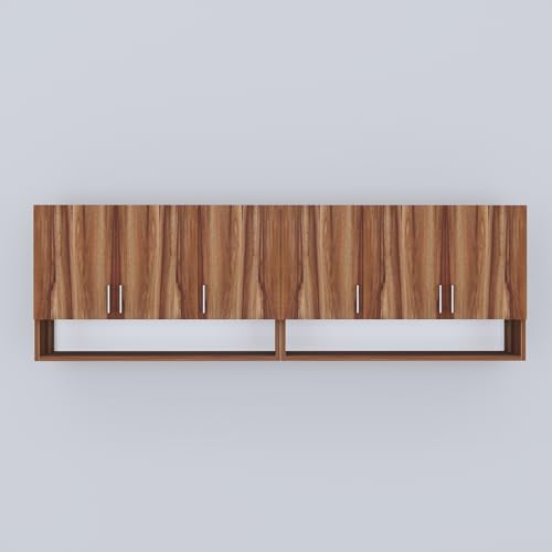 Image of SPECIALITY PANELS 6 Door Modular Wall Mounted Kitchen Cabinet with Organizer Shelf Space Saving Storage Unit Durable Engineered Wood Cupboard for Kitchen Living Room Utility Organizer Furniture
