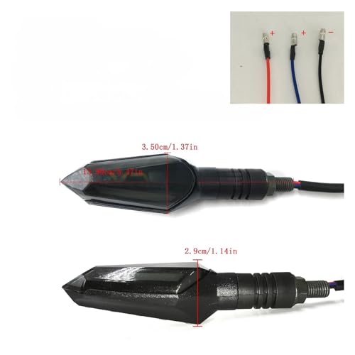 Clignotants moto LED universels 12V à défilement effet eau dynamique 4 pièces avant arrière