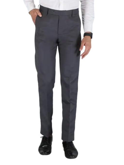 Men’s Formal Trousers Solid Color Regular Fit Office Pants for Work, Meetings & Daily Use-image-36