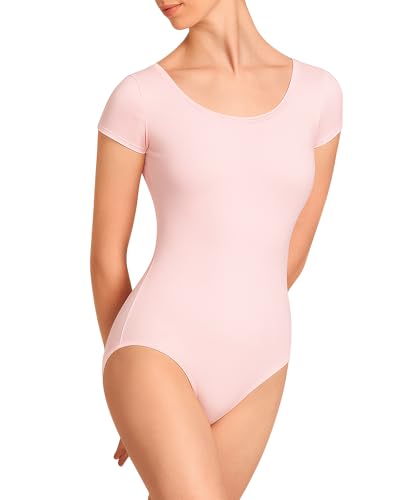 Image of Stelle Women's Ballet Leotard for Dance Scoop Neck Double Lined Bodysuit | Scoop neckline, Stretch fabric, Breathable, Comfort fit, Bodysuit, Ballet clothes, Dance class, Contemporary dance