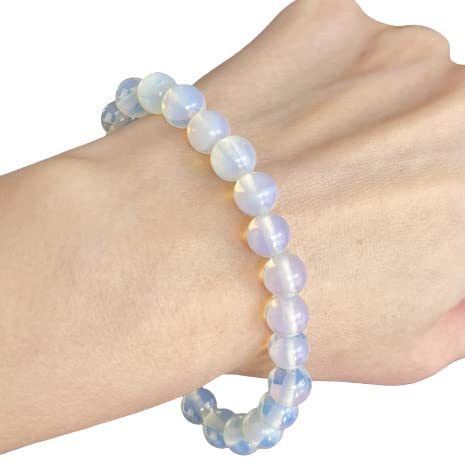 Opalite Bracelet - Blue Crystal Bracelet - Stretch bracelet 8MM - Dainty Opalite - Crystal Healing Bracelet - Birthstone October Crystal