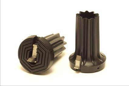 Ingrid Retractable Spike Ferrule for Walking Sticks & Crutches on Snow/Ice, Modern, Black, Golf Traction Cleat