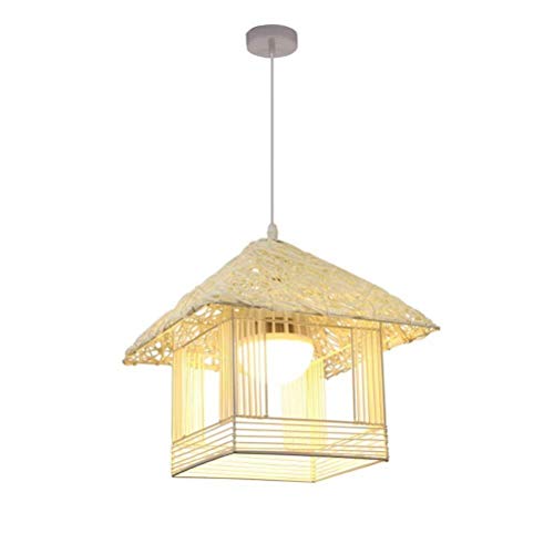 Lustre en rotin pastoral créatif pour illuminer une chambre sombre avec douceur
