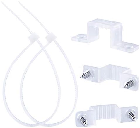 LED Strip Light Clips Holder – 30Pack Clear PVC Mounting Strip Light Mounting Clips