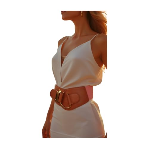 Women Street Wear Fashion Belt Gold Metal Hook Buckle Plus Size L XL Blush Light Pink