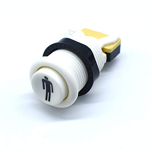 Arcity 4 Pz Pulsanti Arcade Stile Americano, 2 Coin E 2 Pausa, Con Microswitch, Foro 28mm, Per Cabinati MAME Jamma E Fai Da Te - 5