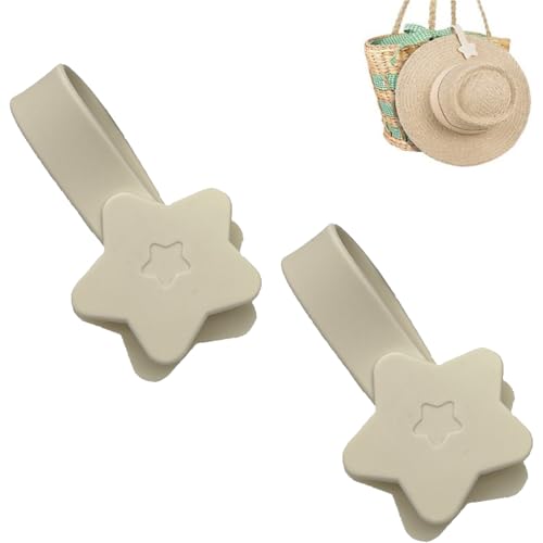 afhgdjr 2 Stück Hut-Clip für Reisen Magnetclips Handtasche Rucksack Gepäck Magnetischer Hutclip für Reisen Auf Tasche Damen Erwachsene Zubehör Hutbegleiter (Beige)