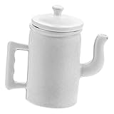 Mini cafetière en métal avec couvercle - petite et délicate, décorative et utile, peut être utilisée pour la décoration de micro-paysage, la décoration d'aménagement de mini-maison, l'accessoire de pot d'eau miniature