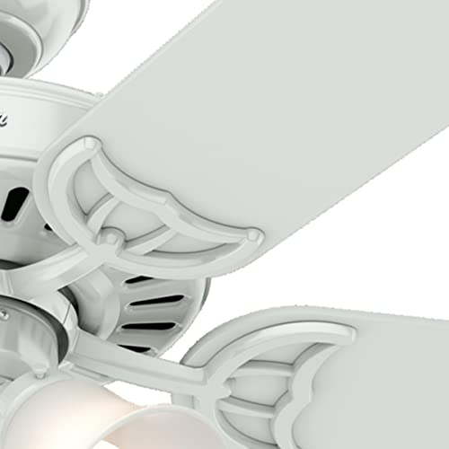 Hunter Fan Company, 53062, 52 Inch Studio Series White Ceiling Fan With Led Light Kit And Pull Chain #TOP6